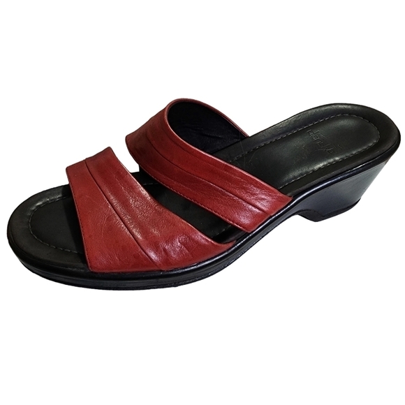 Dansko Red Sandal Slide Wedge Heel - EUR 41, (10.5 US) - Picture 1 of 7